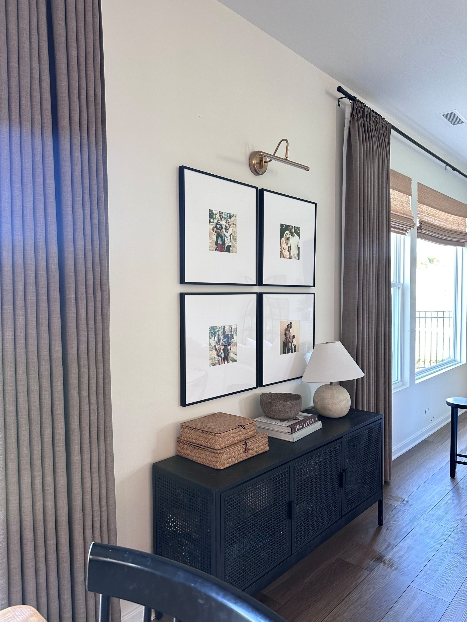 Brown curtains make everything better 🤎 Open concept living space | Gallery wall inspo | Living room 

#LTKHome