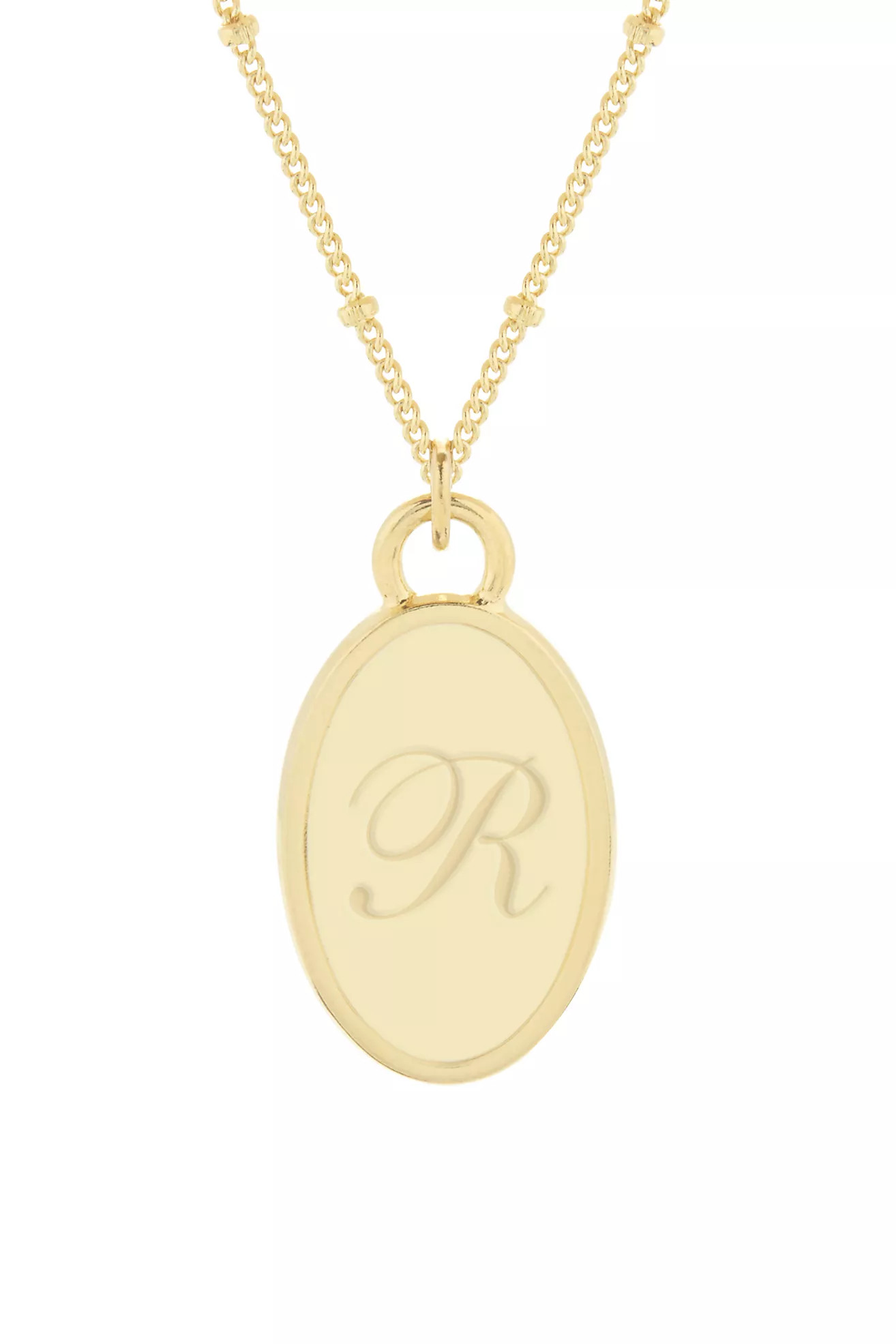 Brook & York Custom Initial Oval Pendant Necklace | Anthropologie (US)