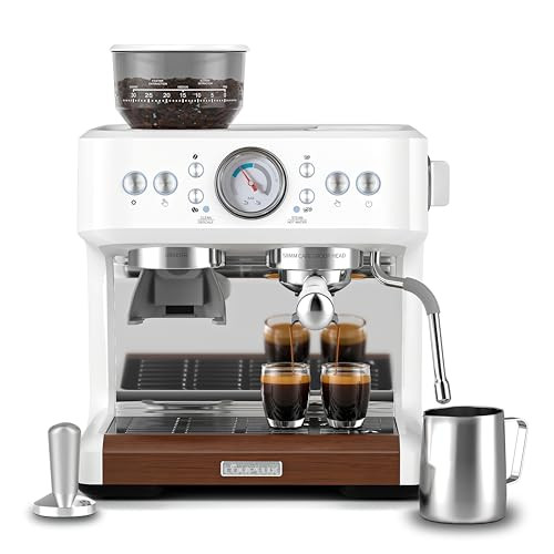 COUPLUX Espresso Machine with Grinder, Coffee and Espresso Maker Combo All in One Coffee Machine, 20 Bar Cafe Espresso Machine with Milk Frother, 58MM Portafilte, Latte Cappuccino Machines for Home | Amazon (US)