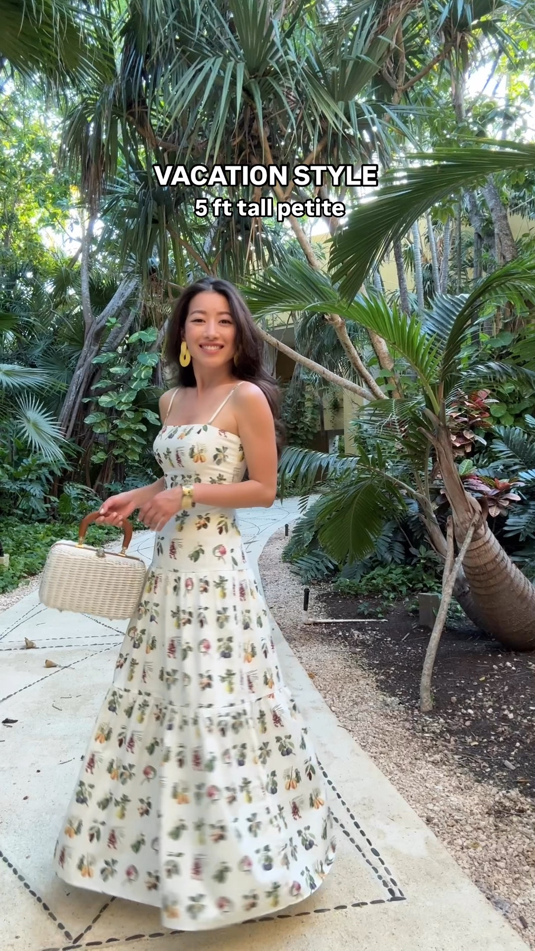 Vacation style, petite friendly. Read notes below!

If your size is sold out in the dress definitely “favorite” it and check back because it restocks! It has already restocked several times over the past year. 

FYi the maxi dress runs small so I sized up , but the shorter dress has elastic so I’d stay TTS

• my most comfortable Schutz sandals 5.5 that I pack on every vacation . Clear straps go with everything 

• petal and pup dress runs small! I couldn’t zip up Xs but a Small was perfect.

Same print comes in a shorter dress linked below! I asked nordstorm about the fulfillment mix-up mentioned in reviews and they said it has been fixed. 

• white wicker bag is a vintage find. Brand is called lesco Lorna 

• brown woven tote is Madewell, you can purchase at nordstorm and live chat someone to price adjust it and match madewell’s 25% off sale price today! 

Nordstrom also has an exclusive cream color in this handbag 

• flats I’m wearing at the end of video are favorite Sam Edelman patent flats 

Due to the patent leather, these have held up super well despite getting wet often by the pool or beach over the years!  

I also wore this outfit with flats and my packable Eric Javits hat 

@nordstrom #nordstrompartner

#LTKFindsUnder100 #LTKTravel #LTKPetite