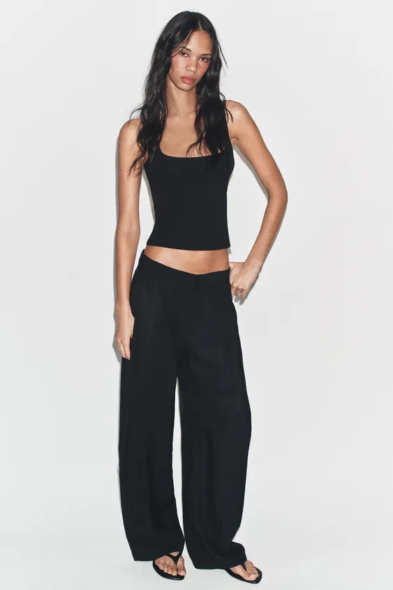 FLOWY PLEATED PANTS | Zara US