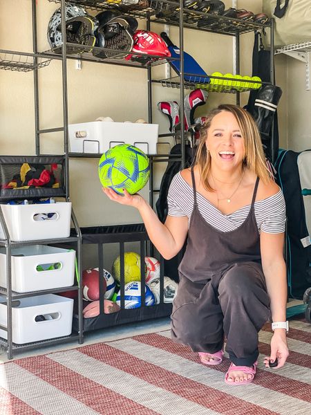 Sports Equipment Organization for the garage. Grab this storage rack from Amazon and get the kids stuff organized in a snap!

#LTKhome