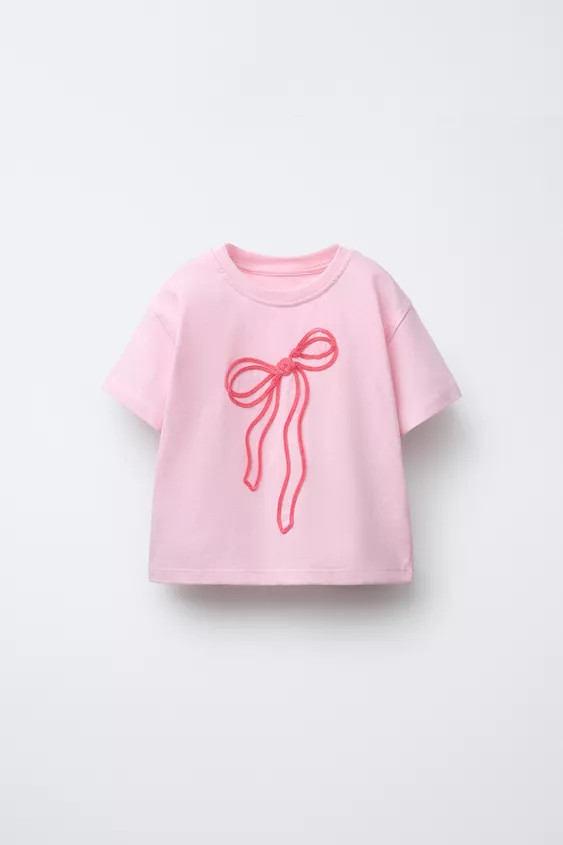 DRAWSTRING BOW T-SHIRT | Zara US