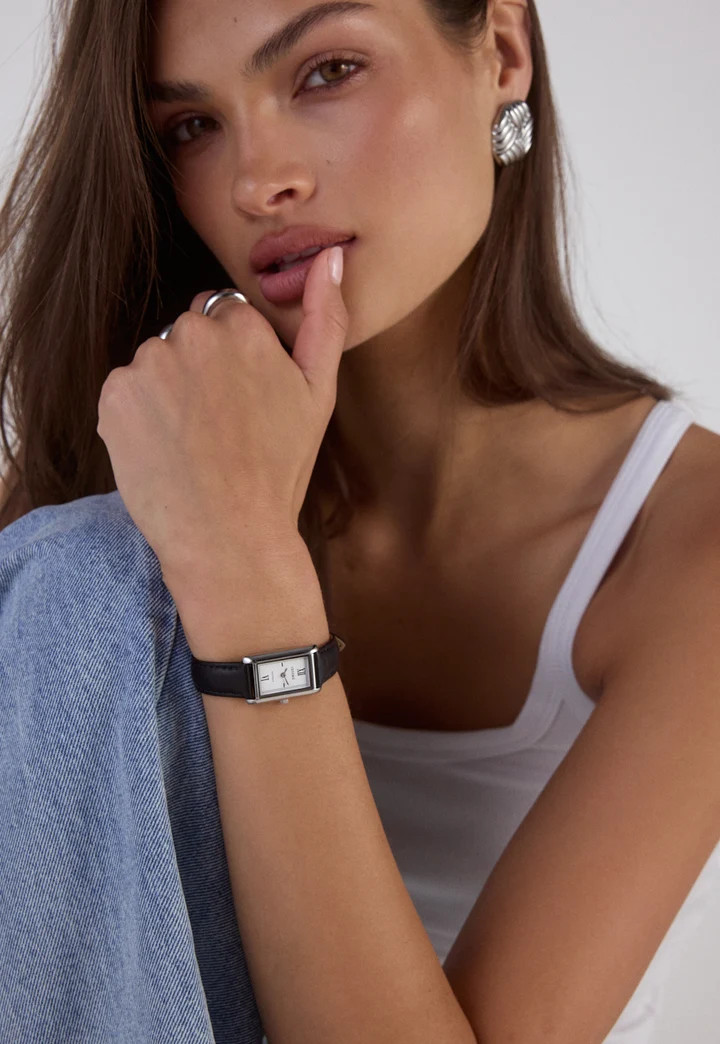 Kelly Watch | Silver | Smooth Black | Cendre