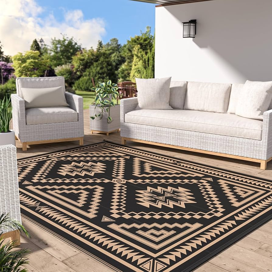 GENIMO Outdoor Rug for Patio Clearance - 6x9 ft Waterproof Plastic Camping Rugs, Reversible Outsi... | Amazon (US)