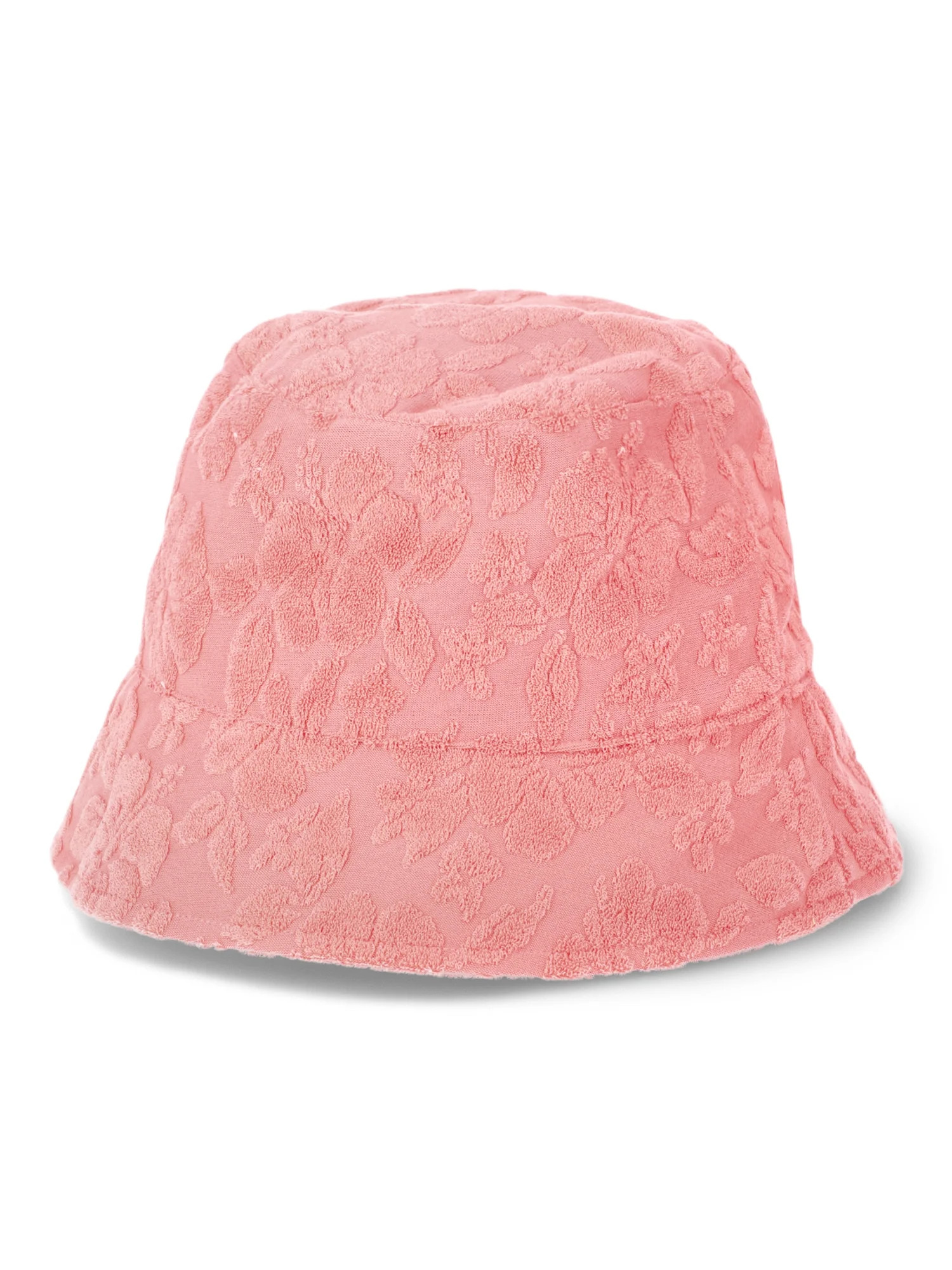No Boundaries Terry Bucket Hat, Women’s, Coral | Walmart (US)
