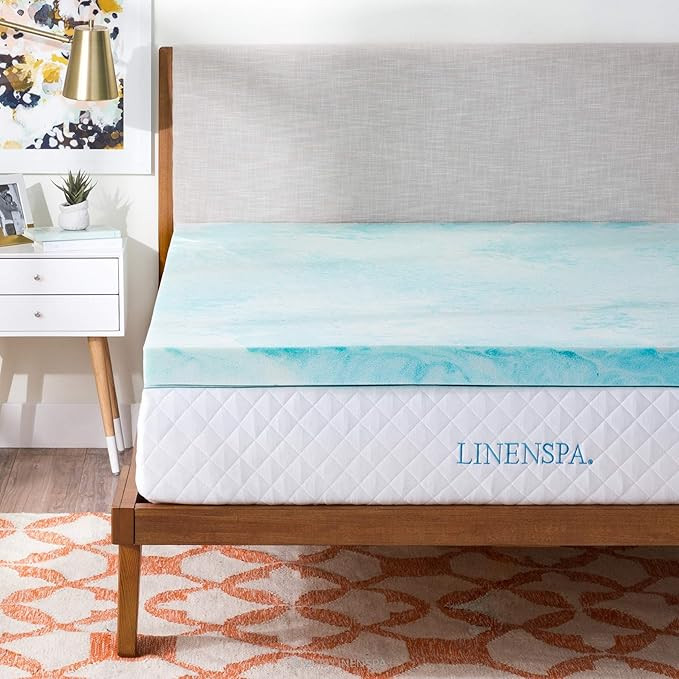 Linenspa 3 Inch Gel Swirl Memory Foam Topper - Twin XL | Amazon (US)