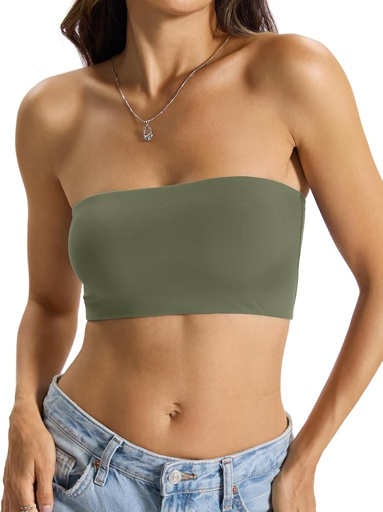 EasyGala Womens Double Lined Tube Top Non-Padded Strapless Bandeau Tank Top | Amazon (US)