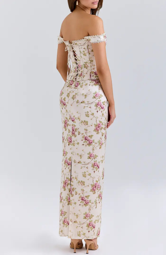 Isis Floral Corset Bodice Gown | Nordstrom
