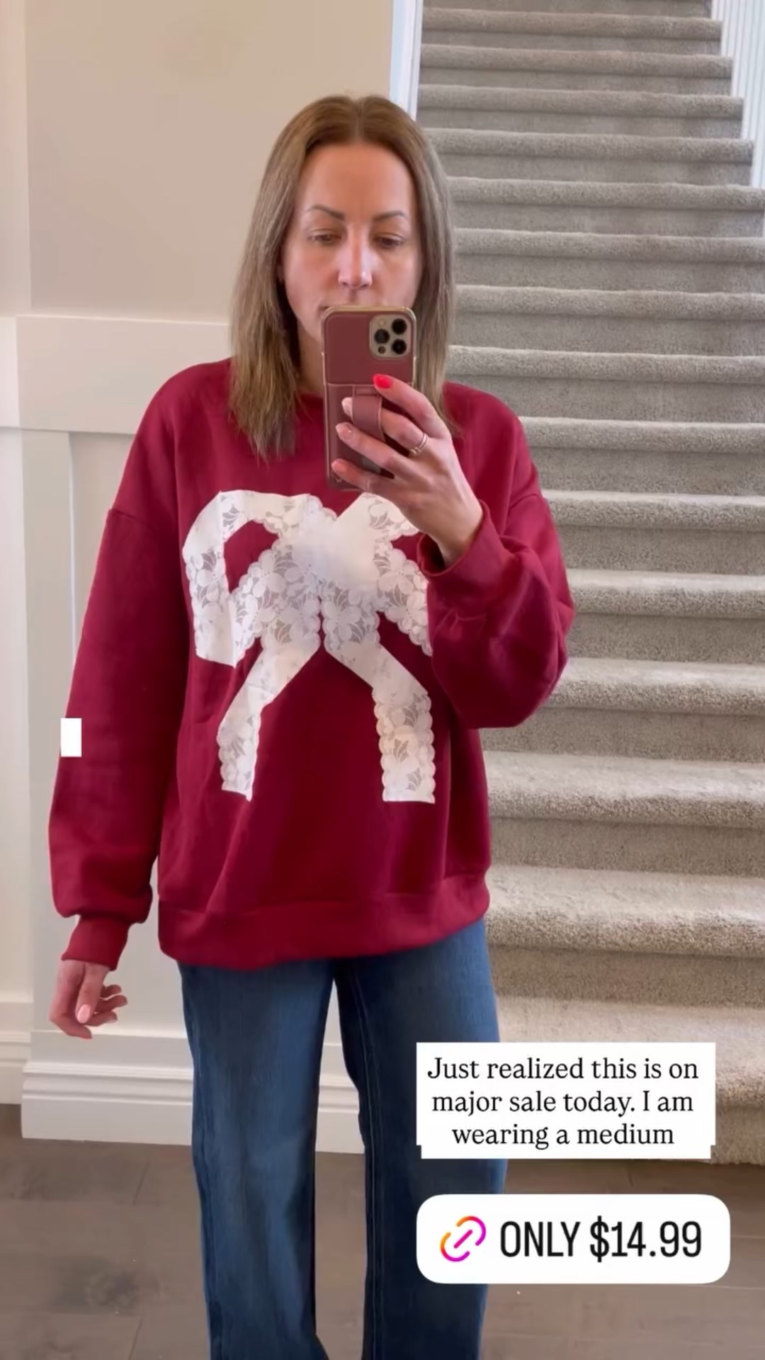 Just realized this is on major sale today. I am wearing a medium