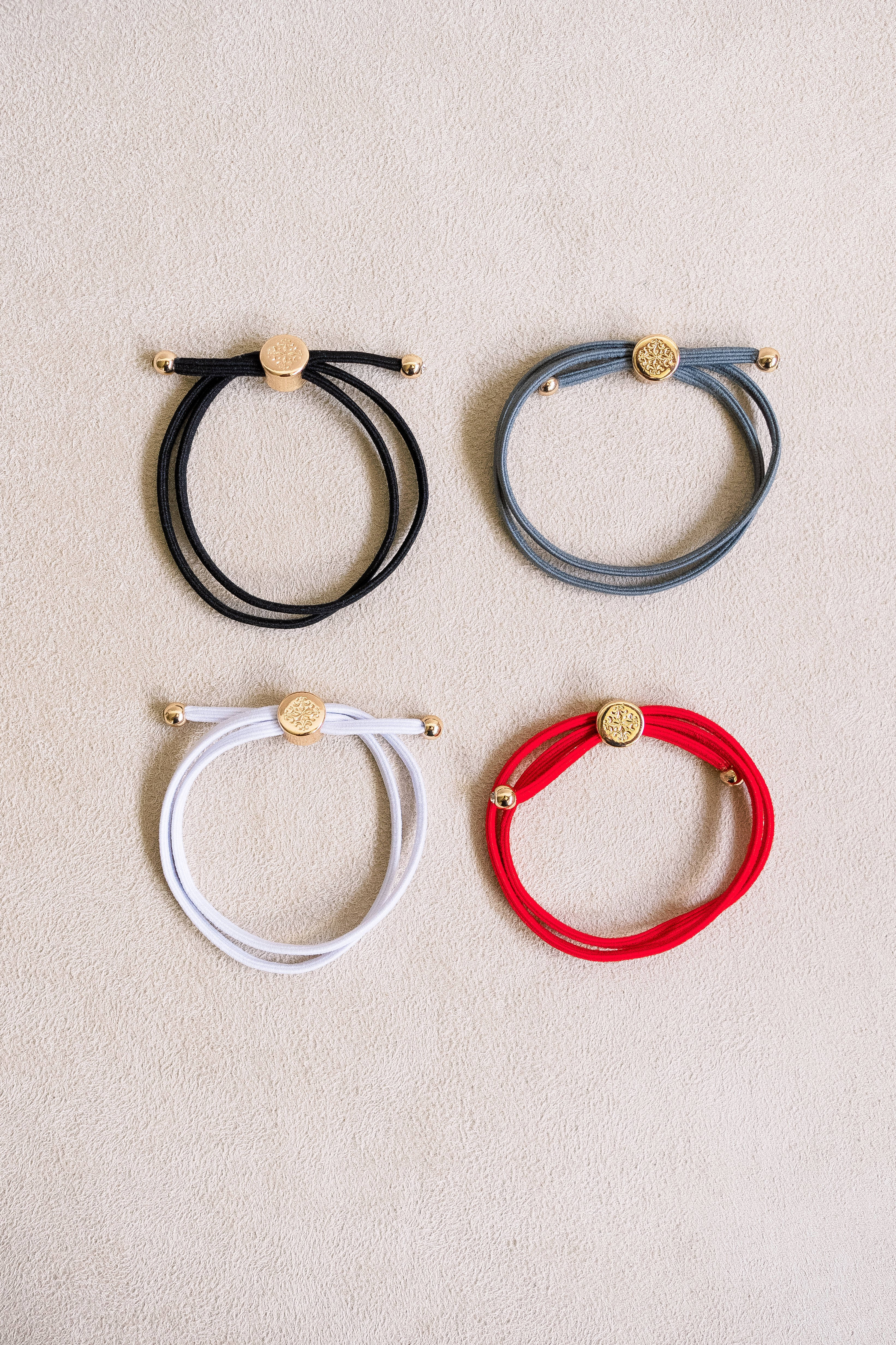 Skinny Hair Tie Set In Gameday Red | Smith and Co. Jewel Design