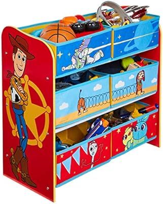 Disney Story 4 Kids Bedroom Toy Storage Unit with 6 Bins by HelloHome, 60cm (H) x 63.5cm (W) x 30... | Amazon (UK)