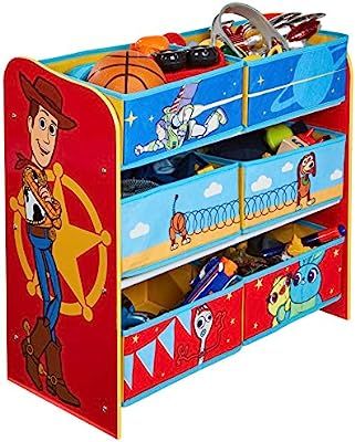 Disney Story 4 Kids Bedroom Toy Storage Unit with 6 Bins by HelloHome, 60cm (H) x 63.5cm (W) x 30... | Amazon (UK)