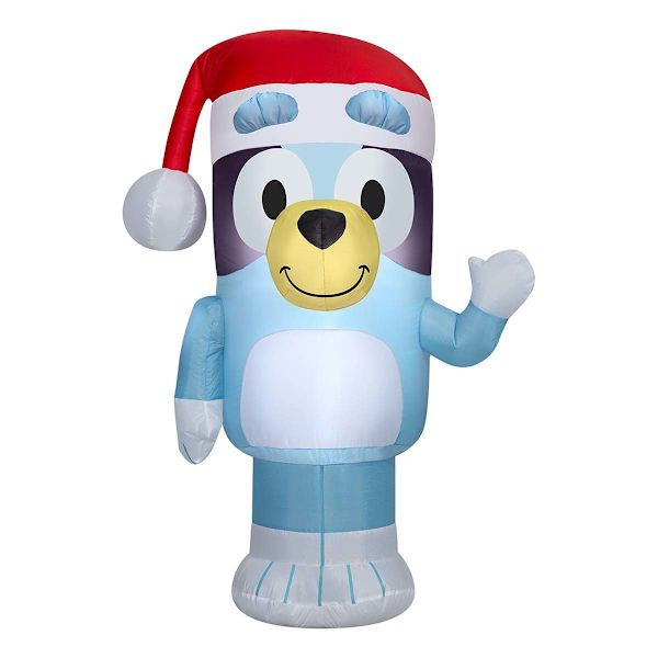 (IN17) Airblown Santa Hat Bluey Inflatable, 3.5' | At Home