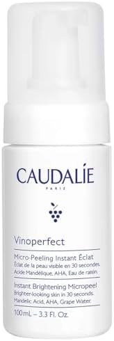 Caudalie Vinoperfect Instant Brightening Mandelic Acid and AHAs Micropeel Foam Cleanser - 100 mL | Amazon (US)