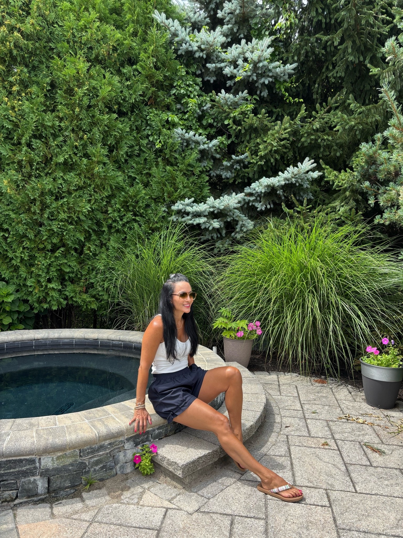 Amazon athletic shorts 
Tank top with built in bra 
Easy for on the go

#LTKmomlife #LTKActive #LTKootd