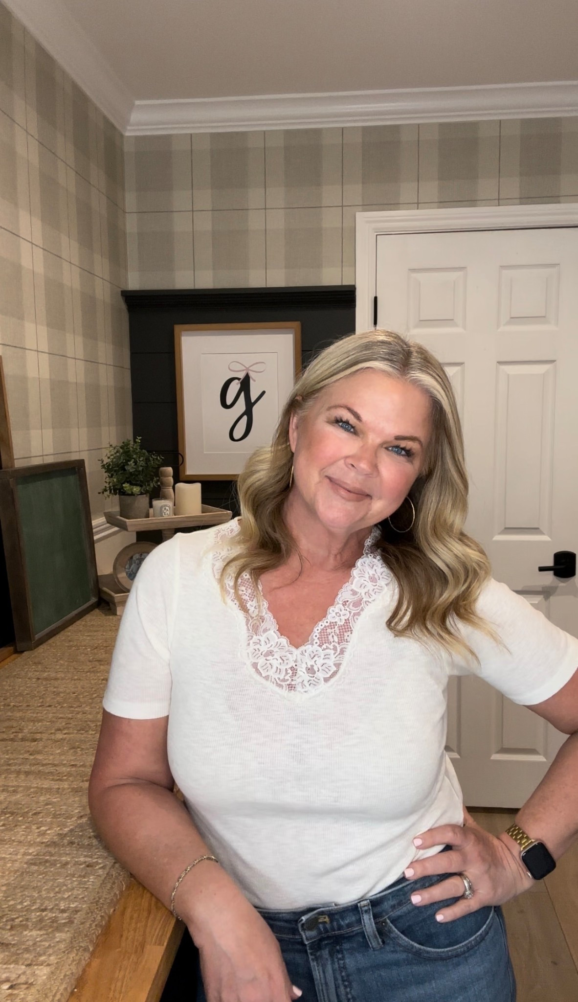 This lacy t shirt is a great basic! Comes in a few more colors too! Wearing a L🤍

#LTKMidsize #LTKSeasonal #LTKOver40