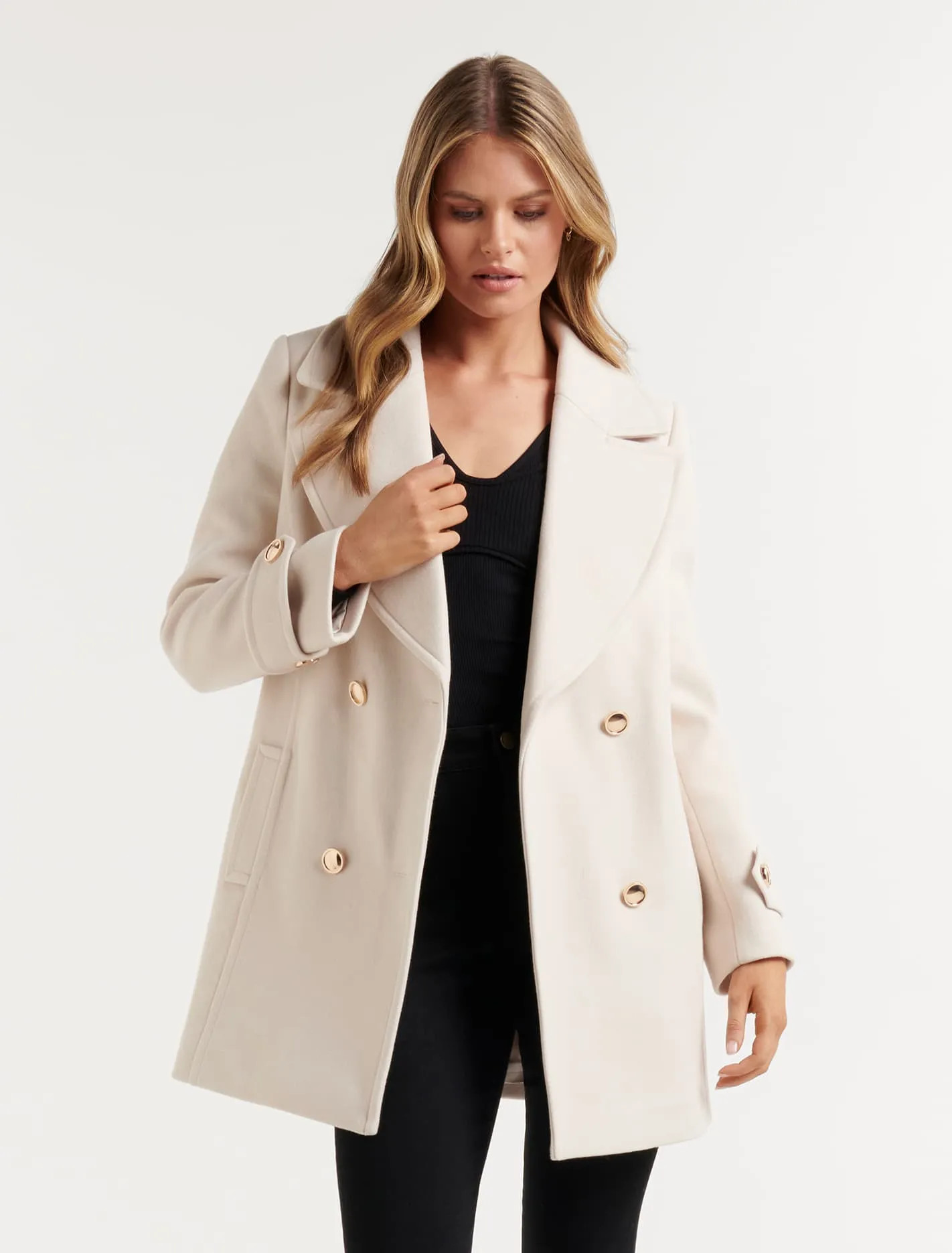 Josie Double-Breasted Pea Coat | Forever New (AU)