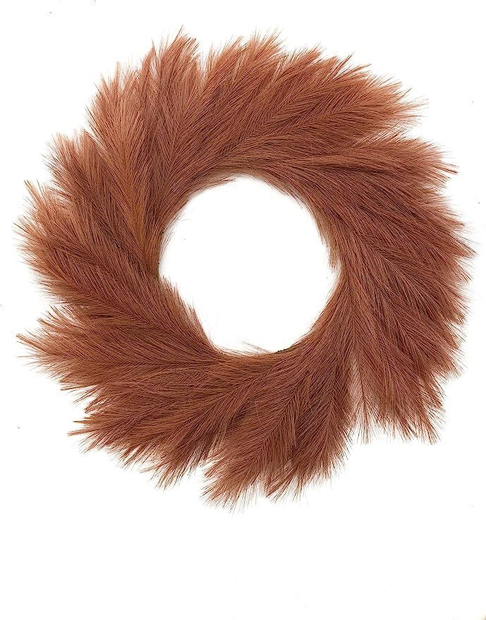 Lozidecor Faux Pampas Wreath | 27" Circular Wall or Door Decor for Home Interior or Exterior Silk... | Amazon (US)