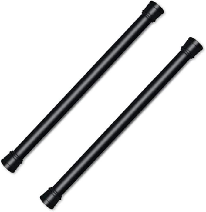 Bettli Spring Loaded Curtain Tension Rod Bit Holder Extensions Pack of 2 12-20 inches Black | Amazon (CA)
