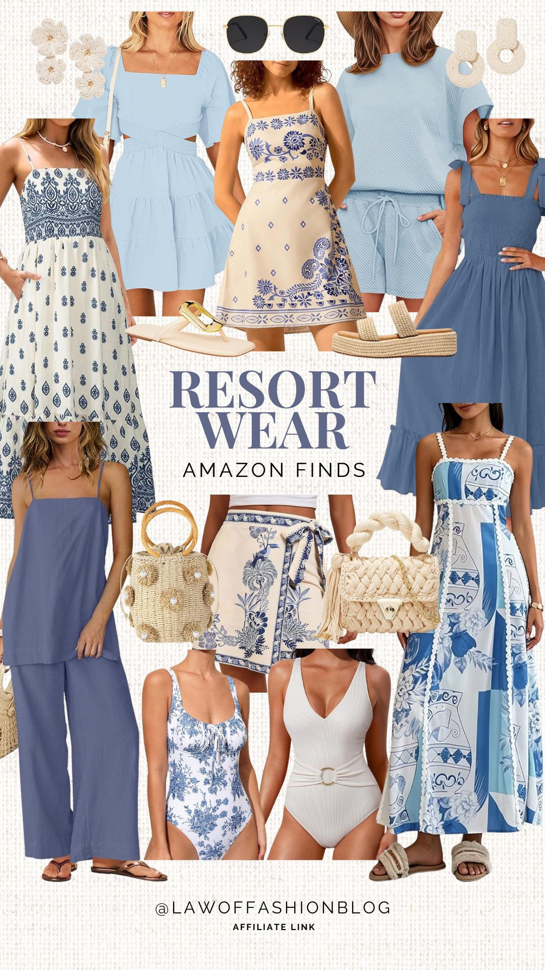 Blue & white Amazon finds for your next beach getaway! Flowy dresses, chic sets and effortless vacation style.

Amazon resort wear, look for less, Greece outfits, Mediterranean style, blue and white dress, Amazon fashion finds 2026, vacation outfits, beach dresses, summer outfits women, European summer style, coastal chic, linen sets women, maxi dress summer, matching set women, straw bag, woven sandals, vacation essentials. 

 #LTKootd #LTKSwim #LTKTravel