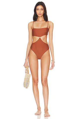 LPA Chiara One Piece in Brown from Revolve.com | Revolve Clothing (Global)