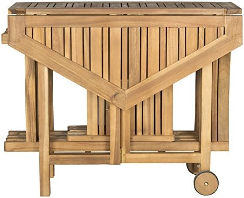 SAFAVIEH Outdoor Collection Kerman Natural 5-Piece Foldable Patio Dining Set (Fully Assembled) | Amazon (US)