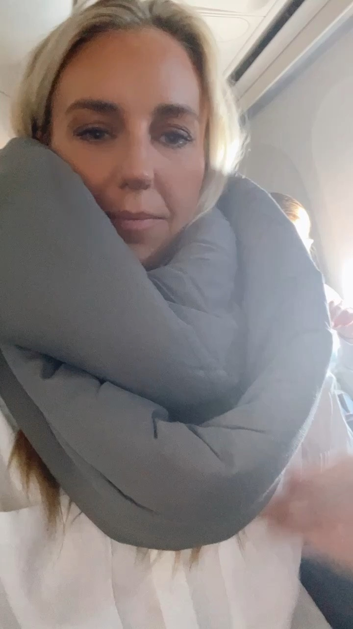 Best travel neck pillow I’ve tried! #travelillow #ltktravel #travelaccessories 