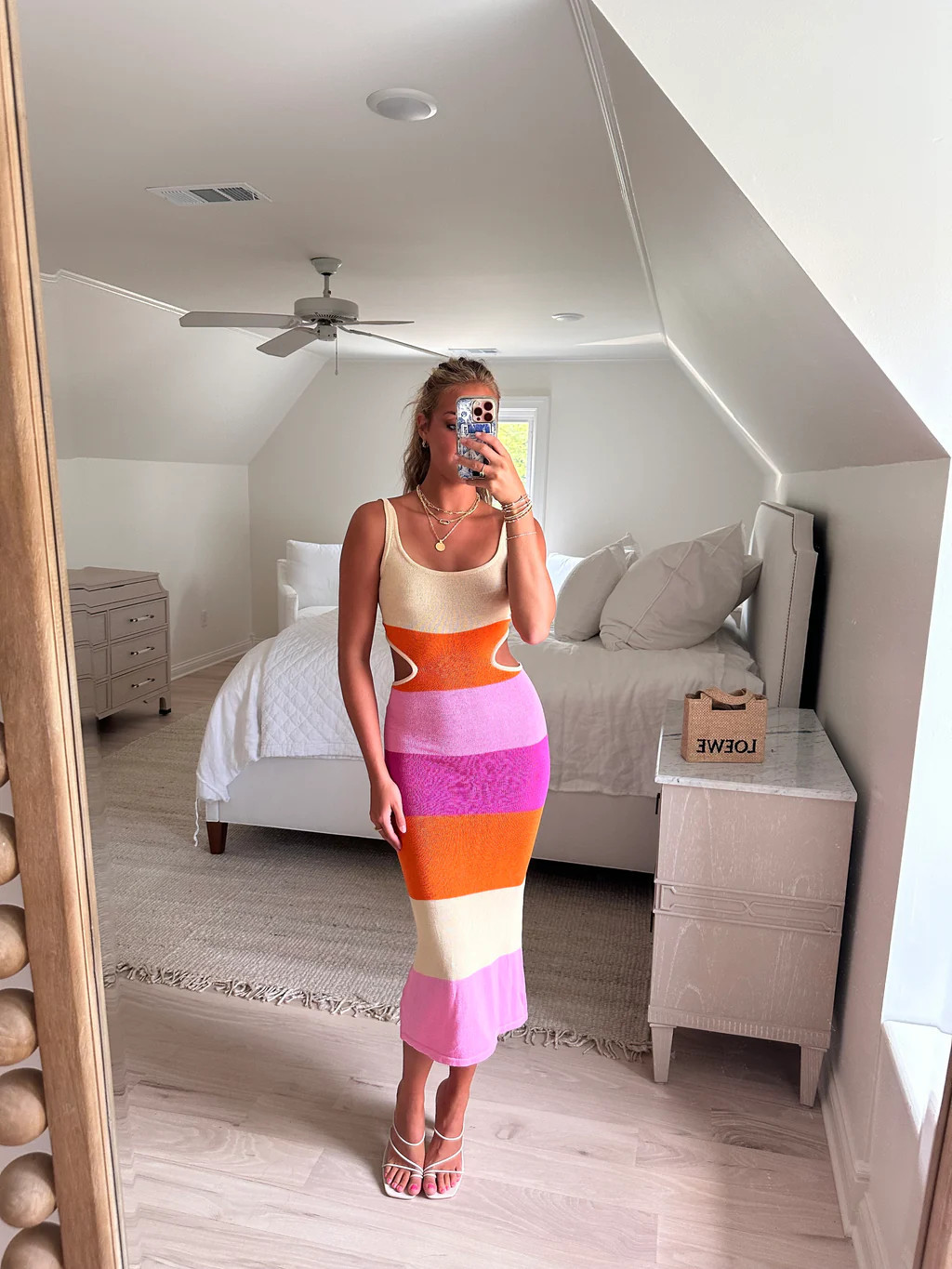 Sunsets Midi Dress - Pink Multi | cocolillys