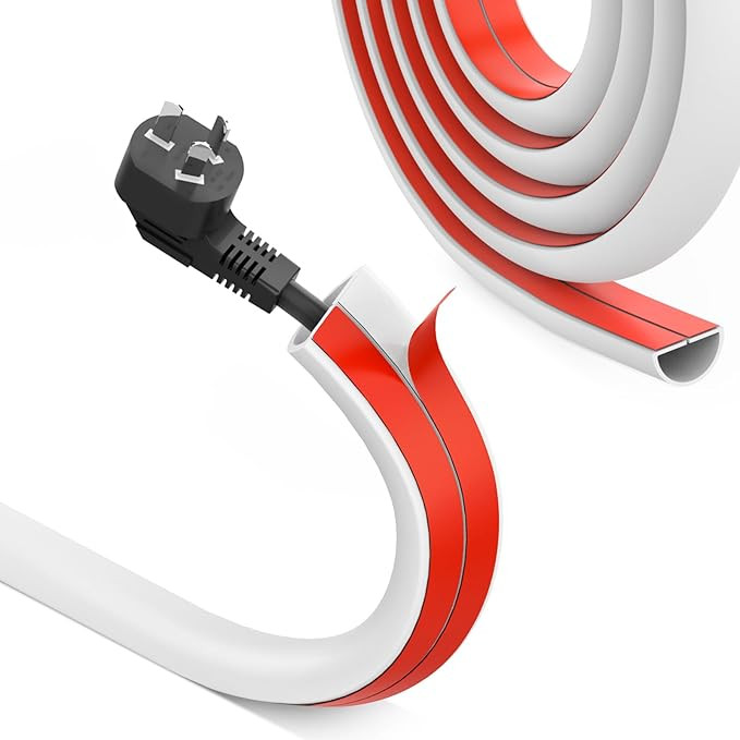 Wall Cord Hider 39 Inch - Self-Adhesive Wire Cover Raceway for Walls, Flexible PVC Cable Conceale... | Amazon (US)