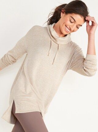 Cowl-Neck M&#xE9;lange Tunic Sweater for Women | Old Navy (US)