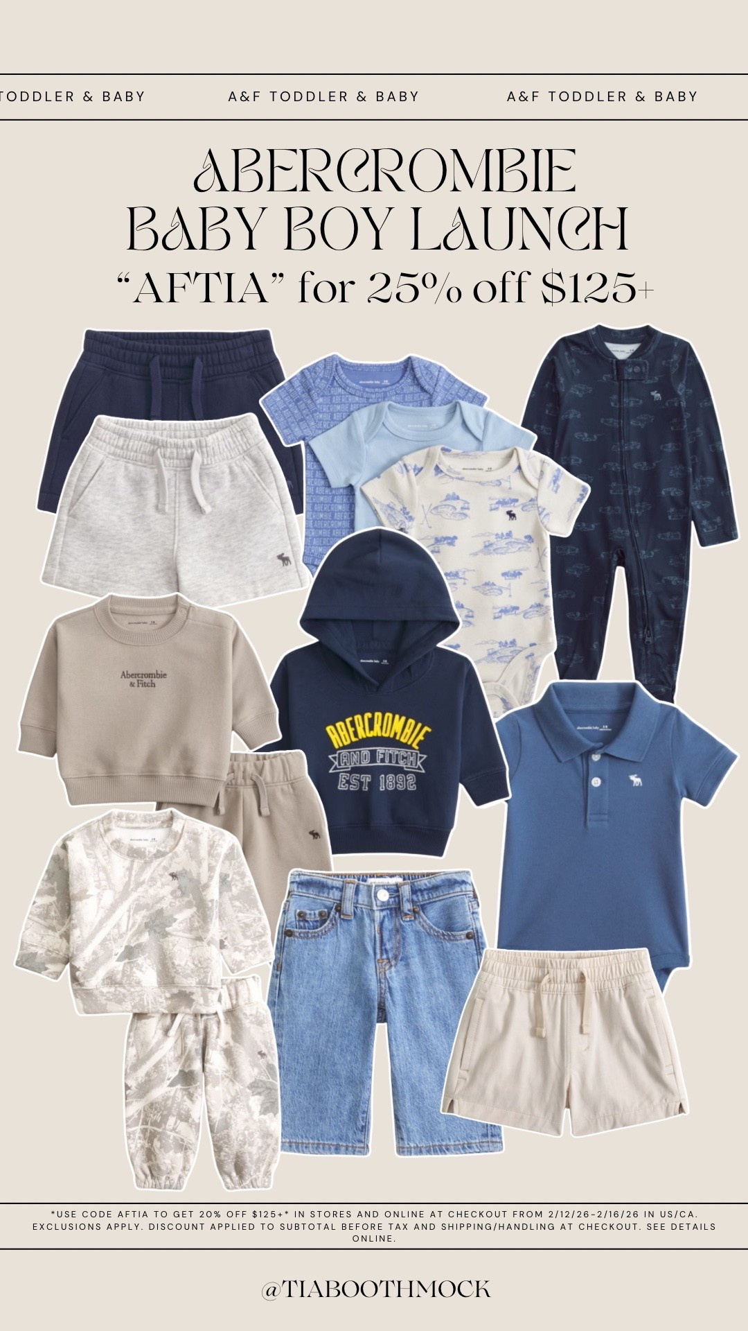 Sweetest baby boy collection @abercrombie! Use my code “AFTIA” for 20% off order $125+ #abercrombiepartner

#LTKBaby #LTKmomlife #LTKKids