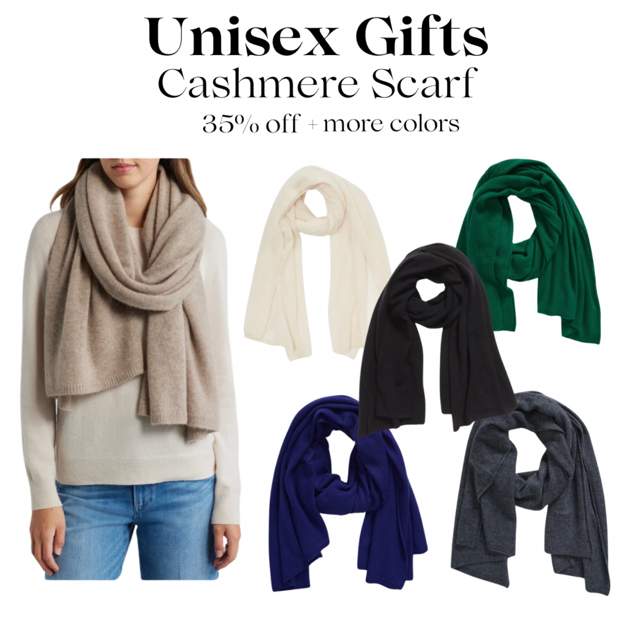 Gift the ultimate luxury this holiday season with a soft, cozy cashmere scarf. The perfect blend of warmth and style, it’s a timeless gift that’s sure to be cherished for years to come. 

Some tagged styles may be on sale - I did tag other shoppable cashmere scarves in case any sell out! 

#HolidayGiftGuide #CashmereLove #GiftIdeas

#LTKU #LTKGiftGuide #LTKSeasonal