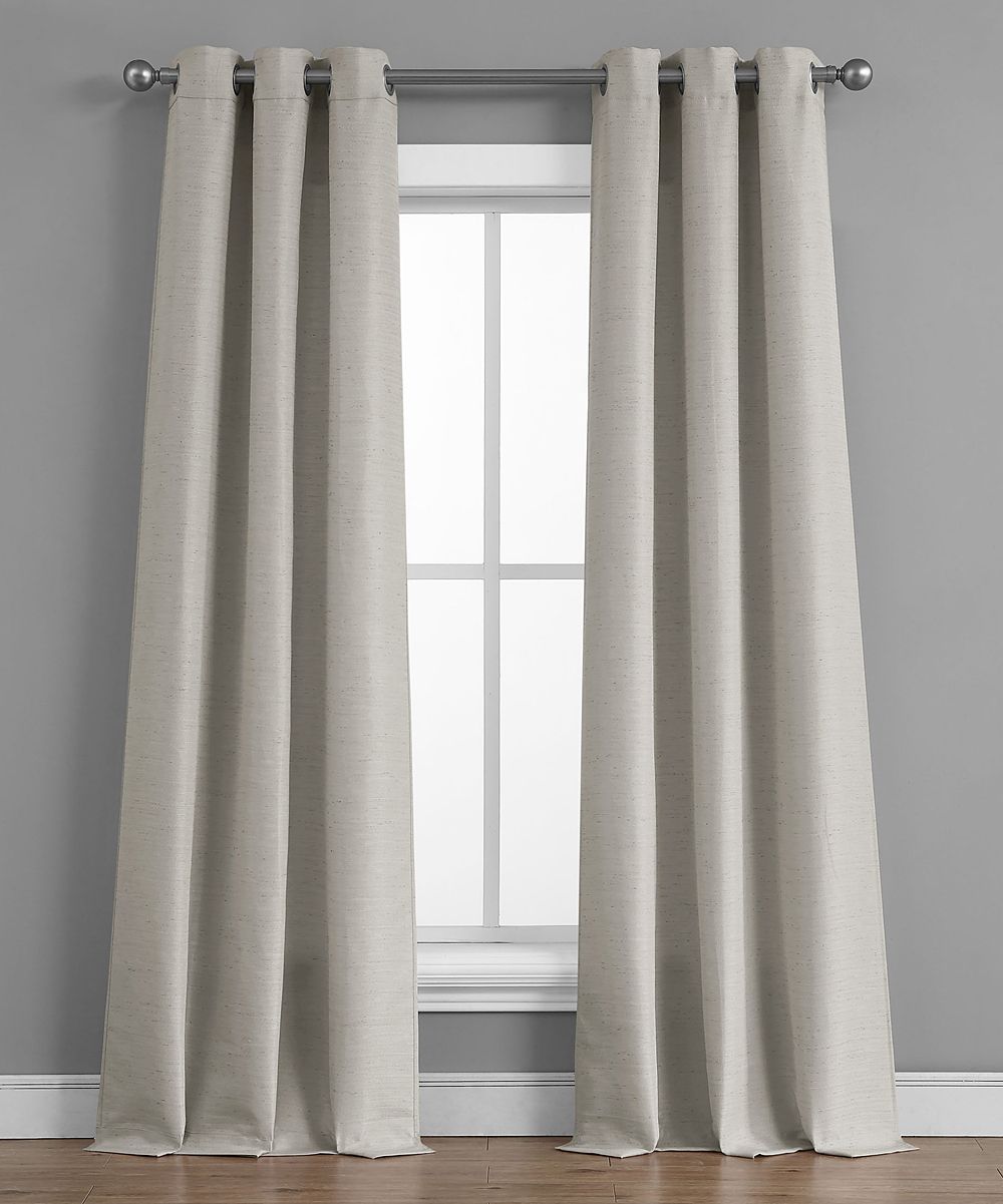 A YMF Company Decorative Curtains Light - Light Gray Silky Curtain Panel - Set of Two | Zulily