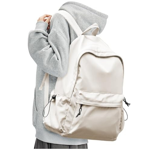Large White Backpack for Women Men, Gym Backpack for Women Foldable Outdoor Weekender Gym Bag, Waterproof Sports Back Pack & Dance Yoga travel Bag | Amazon (US)
