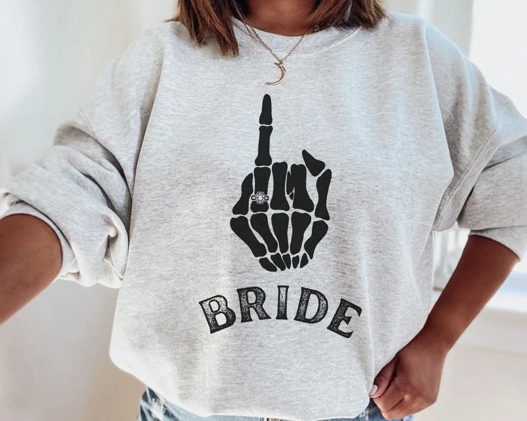 Bride Tribe Sweatshirt Halloween Bachelorette Party Sweater Bride or Die T-Shirt Bridal Party Gif... | Etsy (US)
