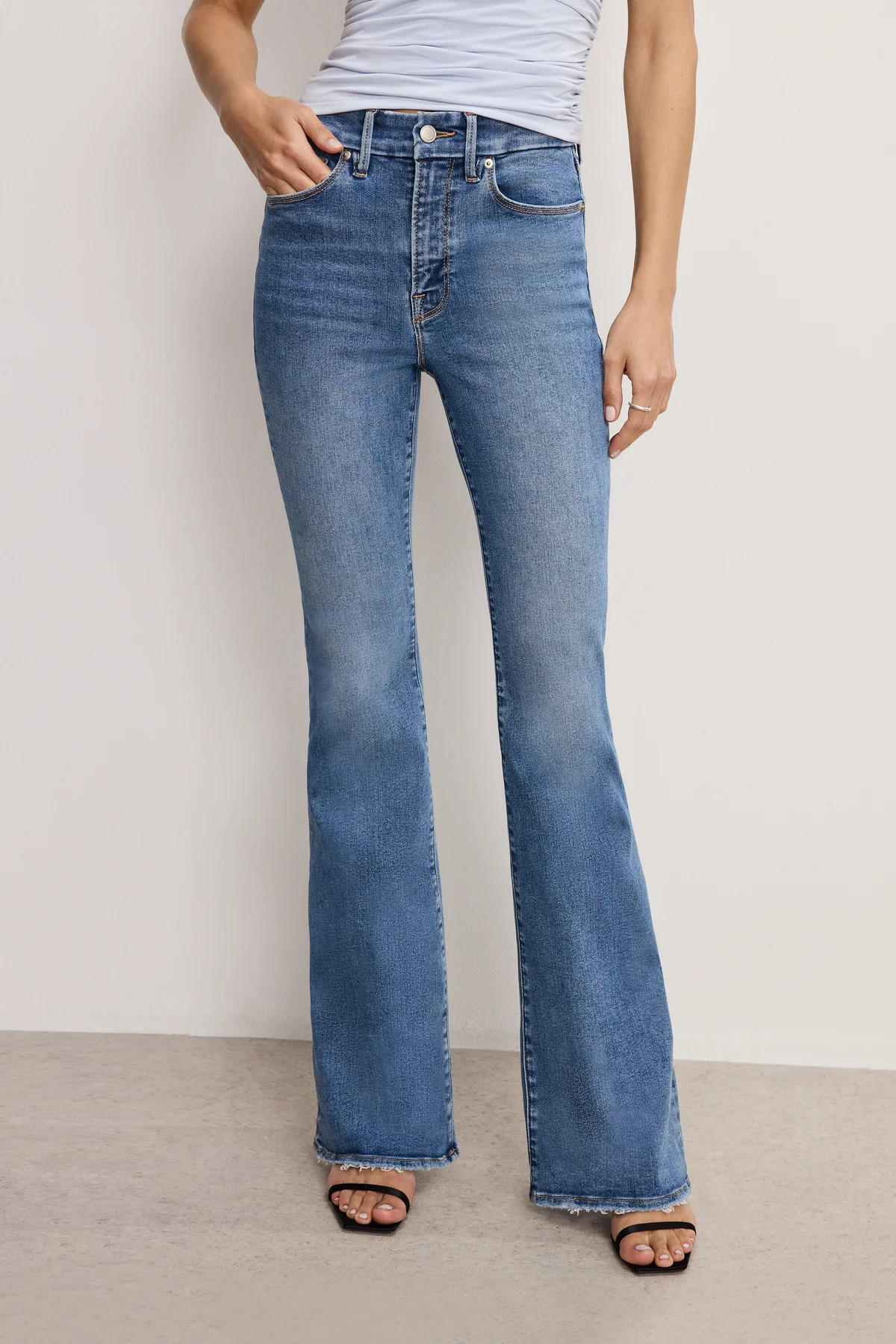 ALWAYS FITS GOOD LEGS FLARE JEANS | INDIGO316 | Good American
