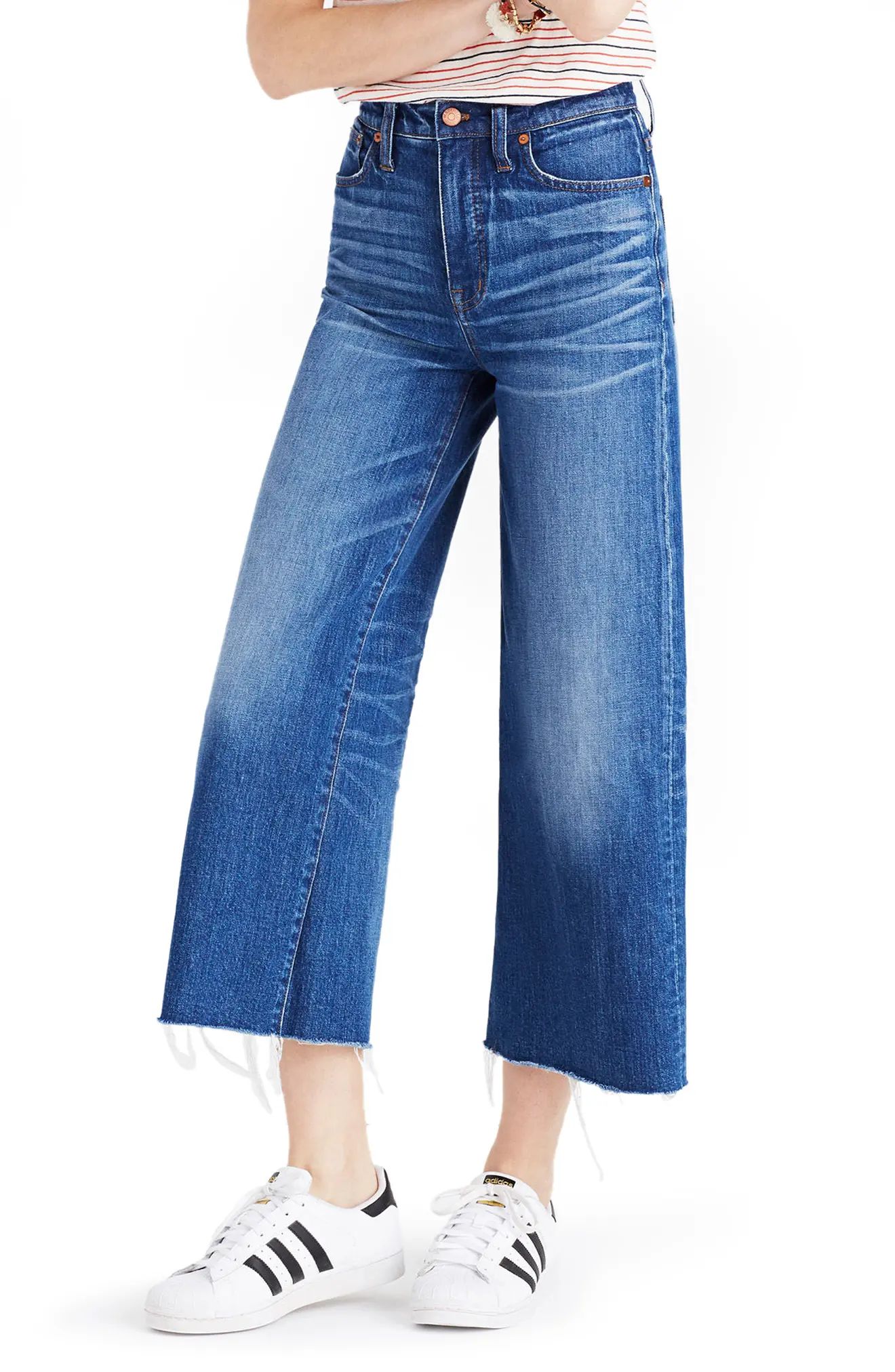 High Rise Crop Wide Leg Jeans | Nordstrom