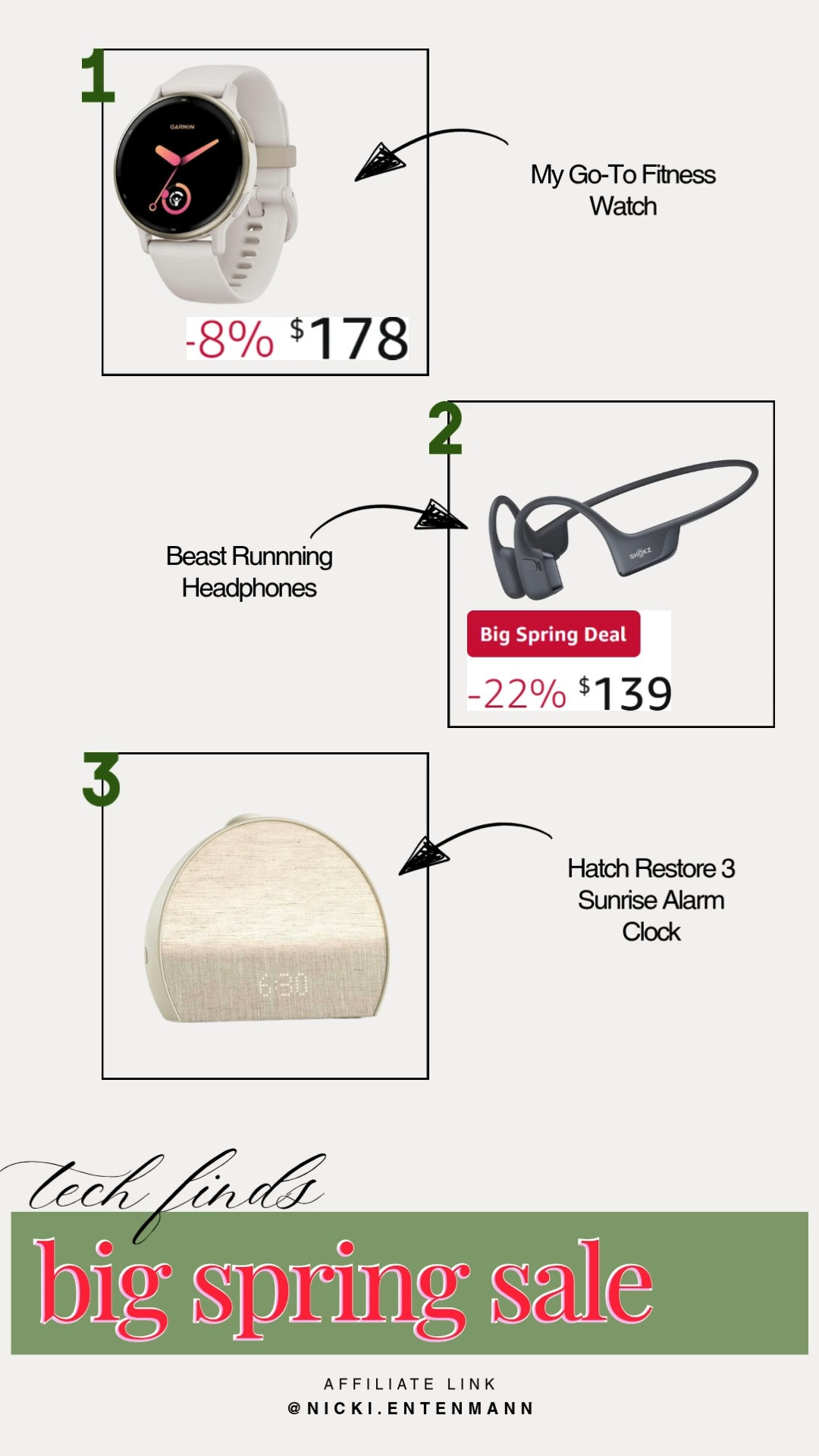 Discover my top Amazon tech finds! From smart alarms to fitness watches, elevate your routine with these essentials.
 #TechFinds #AmazonFinds #SmartHome #FitnessGear #WakeUpFresh 

 #LTKActive #LTKSaleAlert #LTKTravel