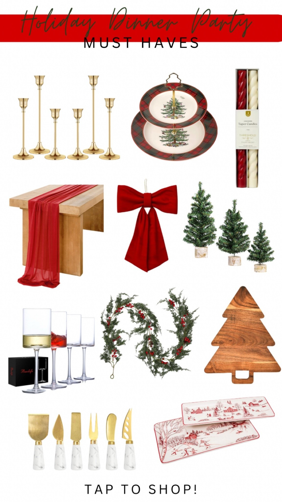 Holiday/Christmas dinner party finds!🎄 #holidaydinnerparty #christmasdinnerparty #christmasdecor #holidaydinnertabledecor #christmastabledecor #targetchristmasfinds #amazonchristmasfinds#LTKHoliday 

#LTKStyleTip #LTKHome #LTKParties