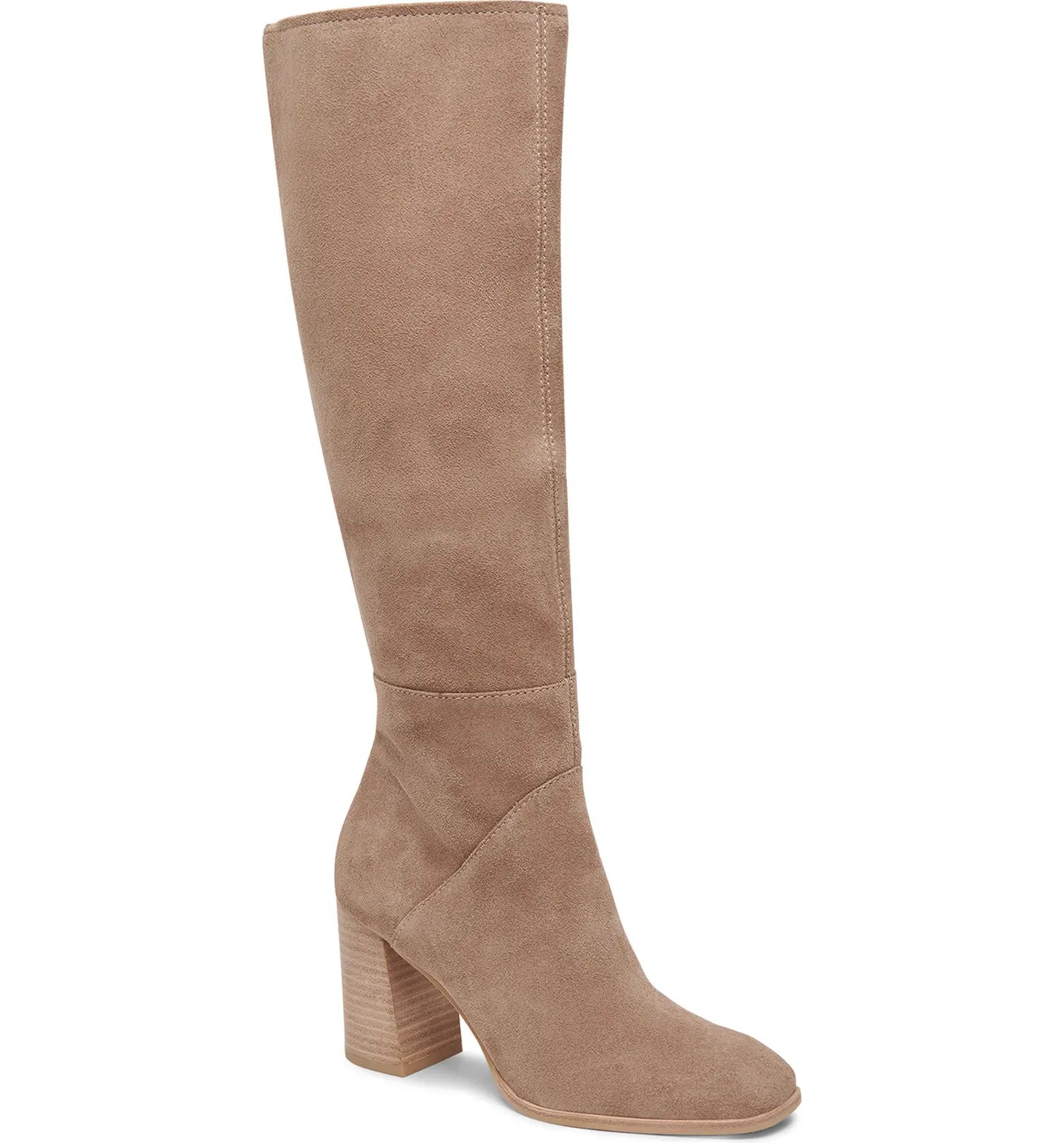 A lofty block heel lengthens the profile of a knee-high boot that's a suave style standby. | Nordstrom