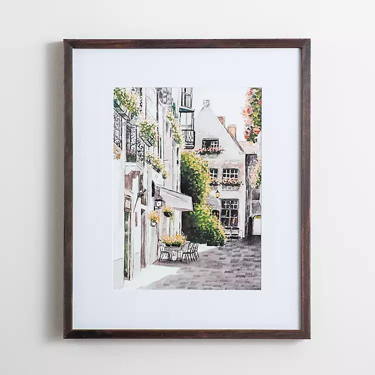 Floral Street Scene Framed Art Print | Kirkland's Home