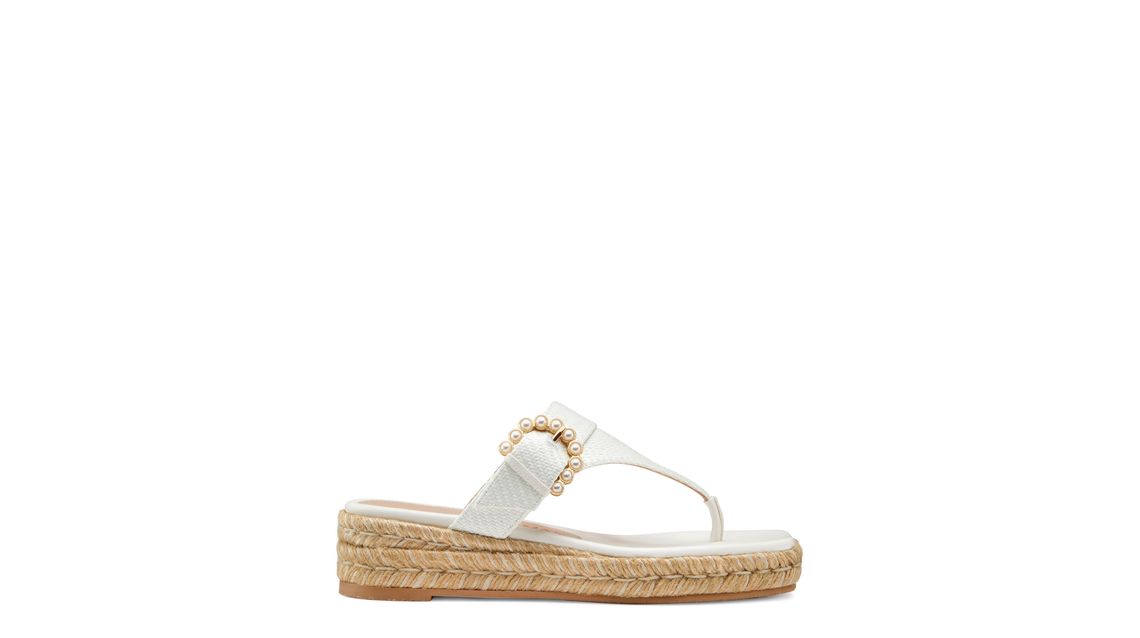 PEARL BUCKLE ESPADRILLE SANDAL | Stuart Weitzman (US)