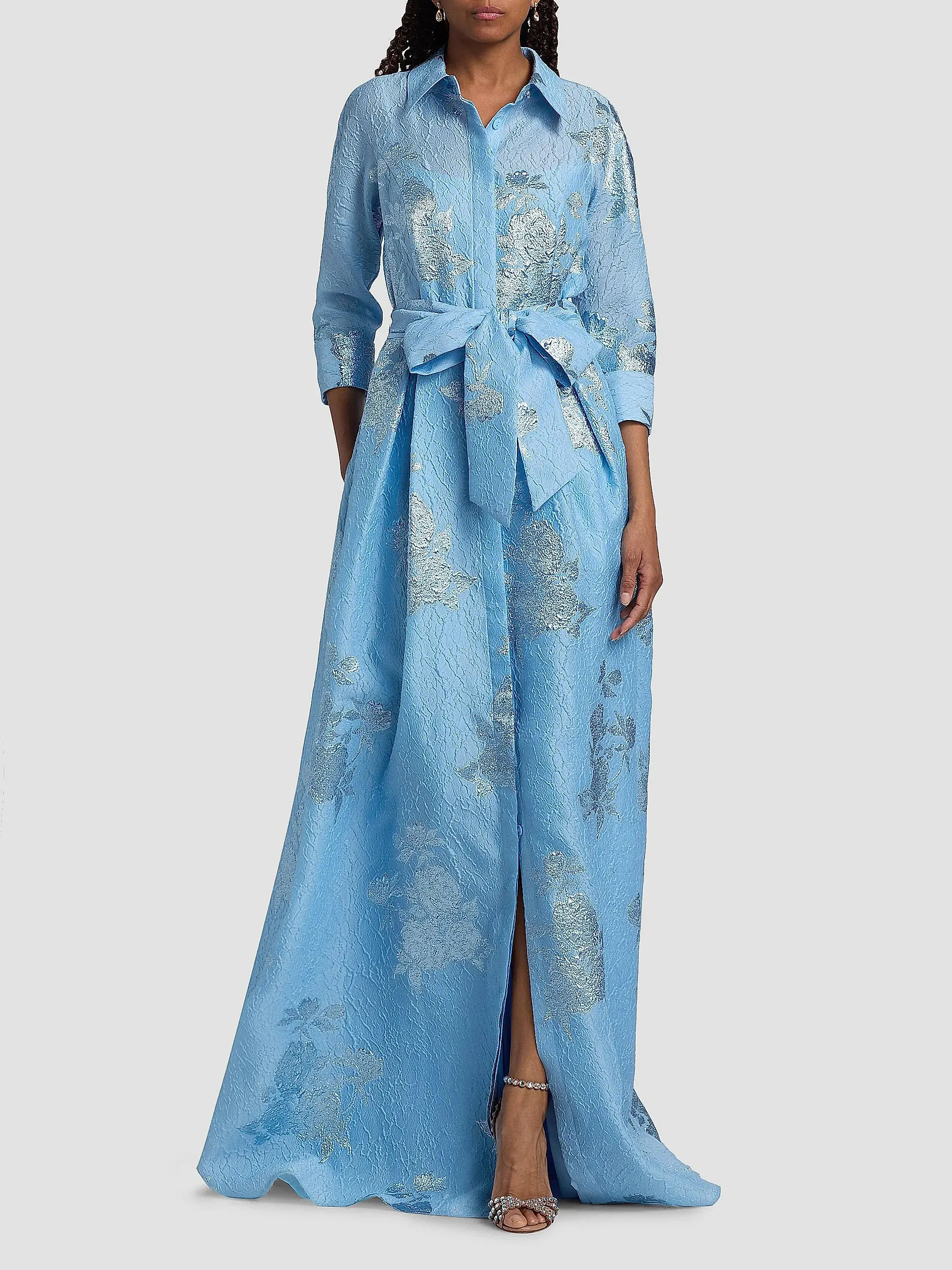 Brocade Shirt Gown | Saks Fifth Avenue