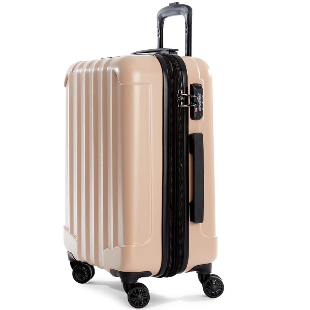 Expandable Hardside Carry On Luggage 22x14x9 Airline Approved Rolling Suitcase with Double Spinne... | Amazon (US)