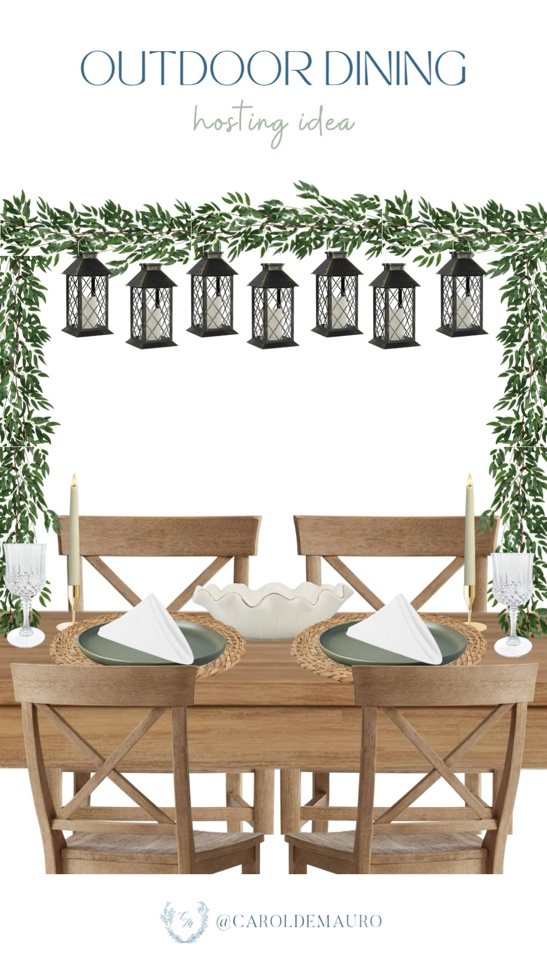 Hosting an outdoor dining party soon? Check out this inspo! You can use your own dining table or you can also upgrade to this piece and decorate it with hanging artificial garland leaf and lanterns.

hosting idea, party decor, tablescape, mom hacks, DIY, hosting hack, table setting, outdoor furniture

#LTKSeasonal #LTKU #LTKHome