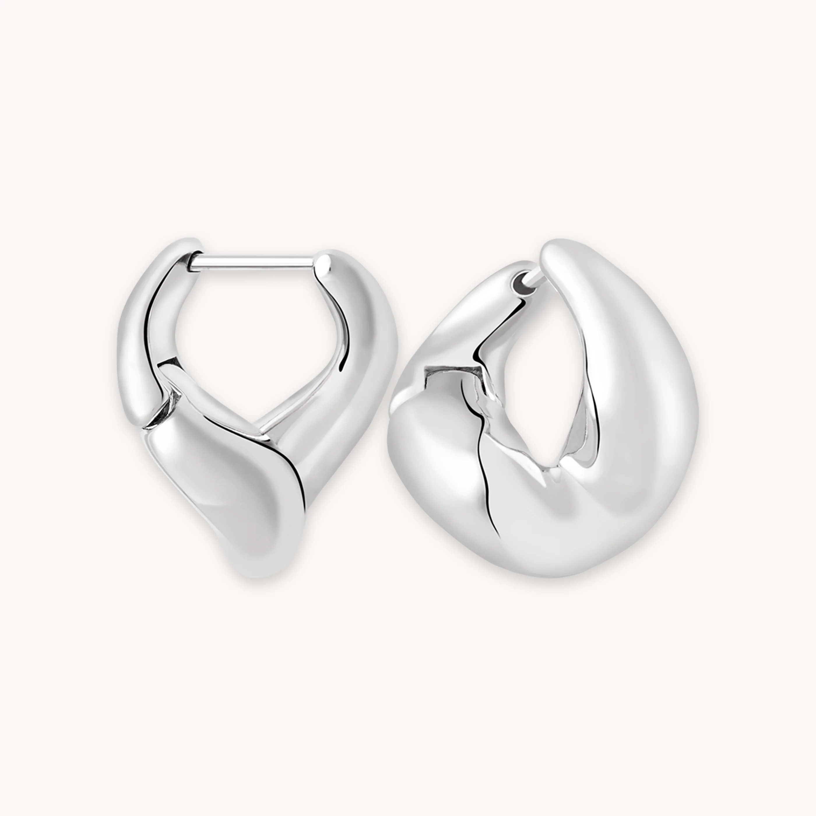 Molten Silver Hoops | Astrid & Miyu Earrings | Astrid and Miyu