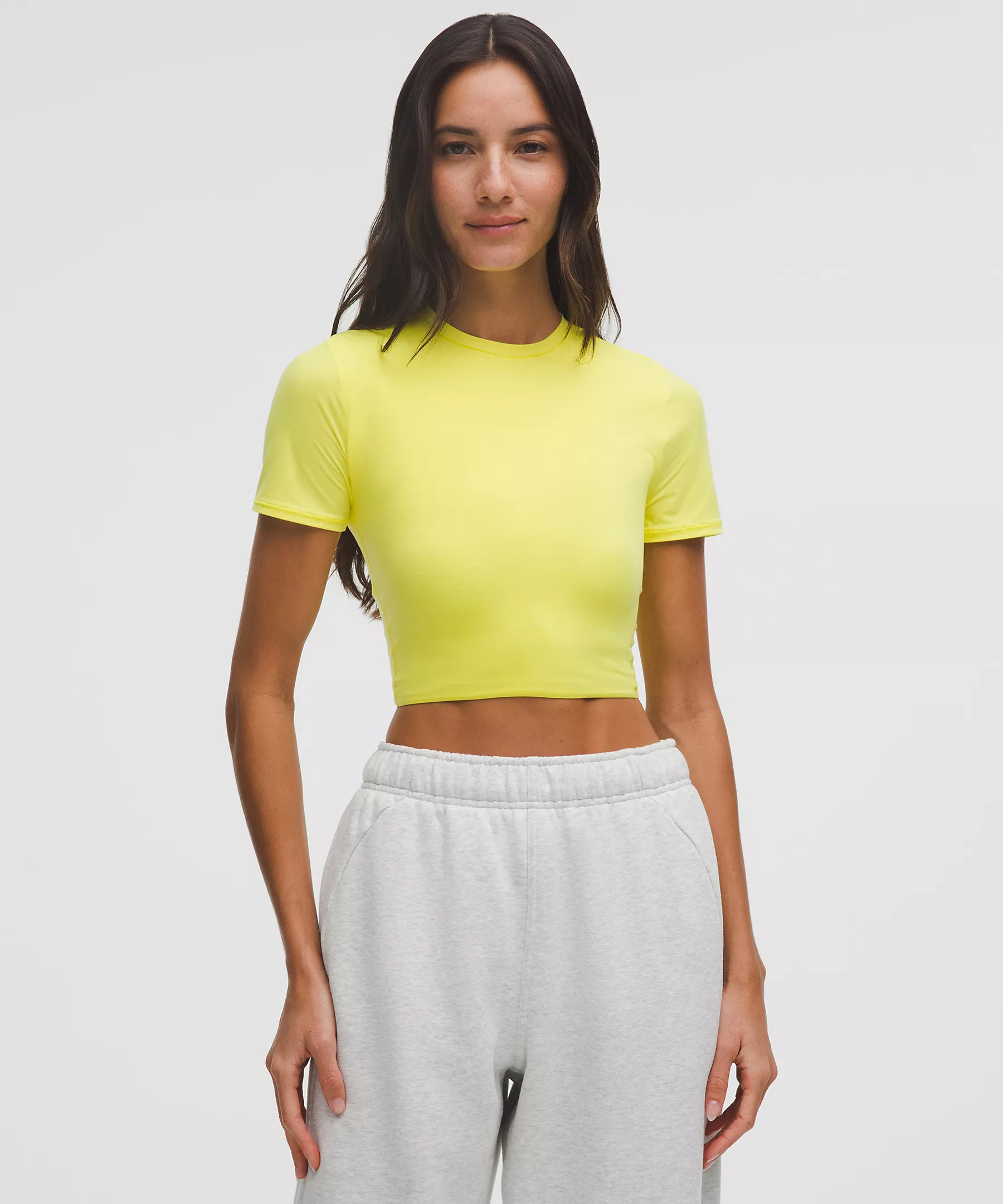 Wundermost Ultra-Soft Nulu Crewneck Cropped T-Shirt | Lululemon (US)