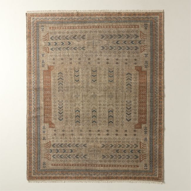 Orin Hand-Knotted Brown Wool Area Rug 10'x14' | CB2