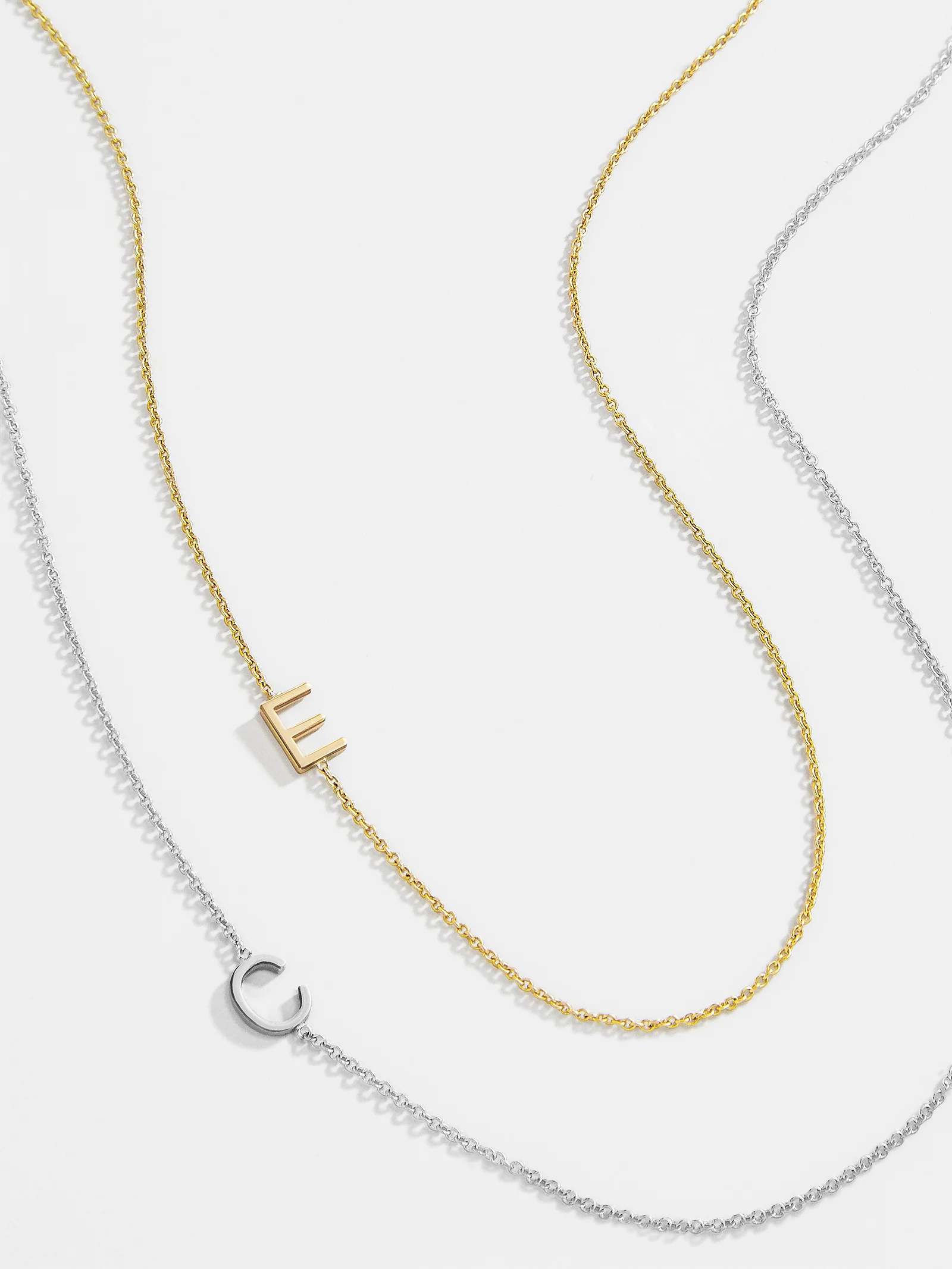 Maya Brenner Asymmetrical Custom Initial Necklace - One Character | BaubleBar